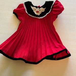 Red infant dress, size 12 months